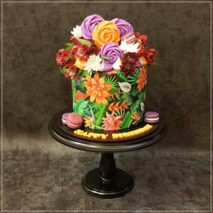 Floral birthday cake